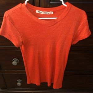 orange fitted tee